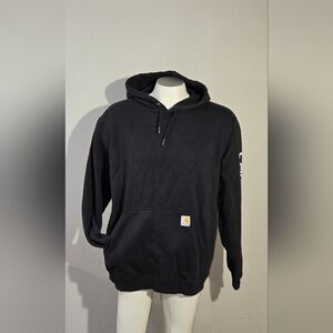Carhartt Loose Fit Midweight Logo Sleeve Graphic Sweatshirt Black Men's Size Lar